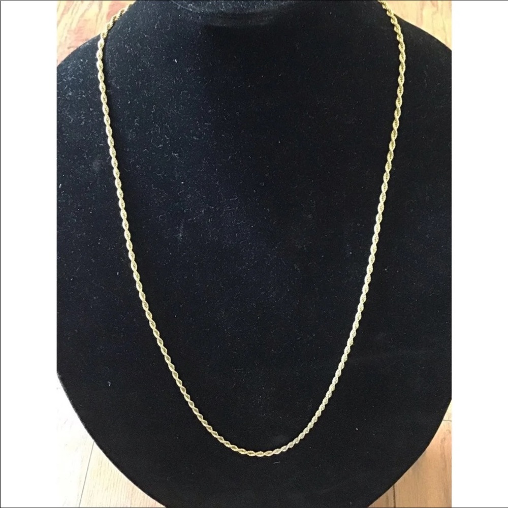 MONET Vintage 30” Gold Plated 15 Grams Twisted Rope Chain